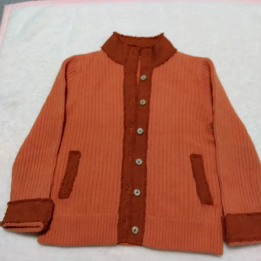 Women's outerwear cardigan M size orange