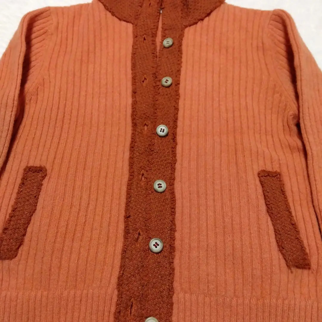 Women's outerwear cardigan M size orange