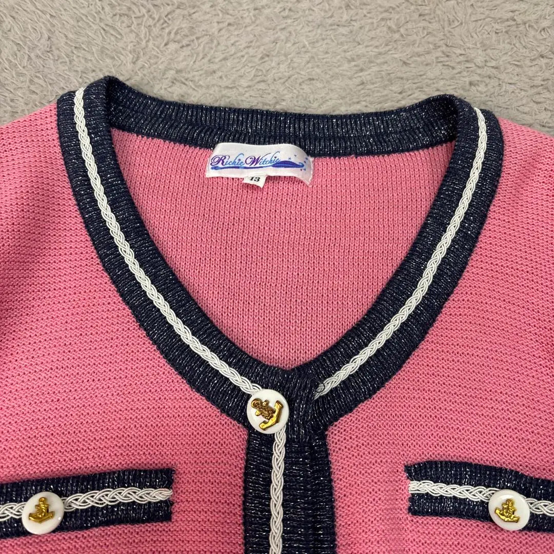 RICHIE WITCHIE Naigai Pink Cardigan Long Sleeve L size | Richie Witchie ナイガイ ピンク カーディガン 長袖Lサイズ