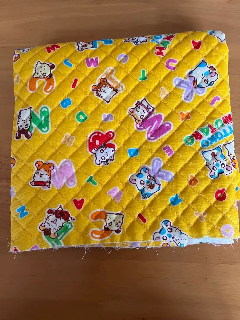 Tottoko Hamtaro Quilted Fabric Yellow