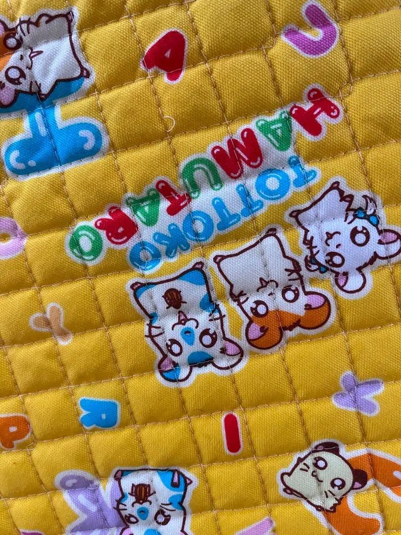 Tottoko Hamtaro Quilted Fabric Yellow