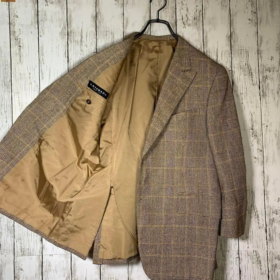 [K.B.YAMADA] Tailored jacket [F] Brown total pattern luxury gentleman