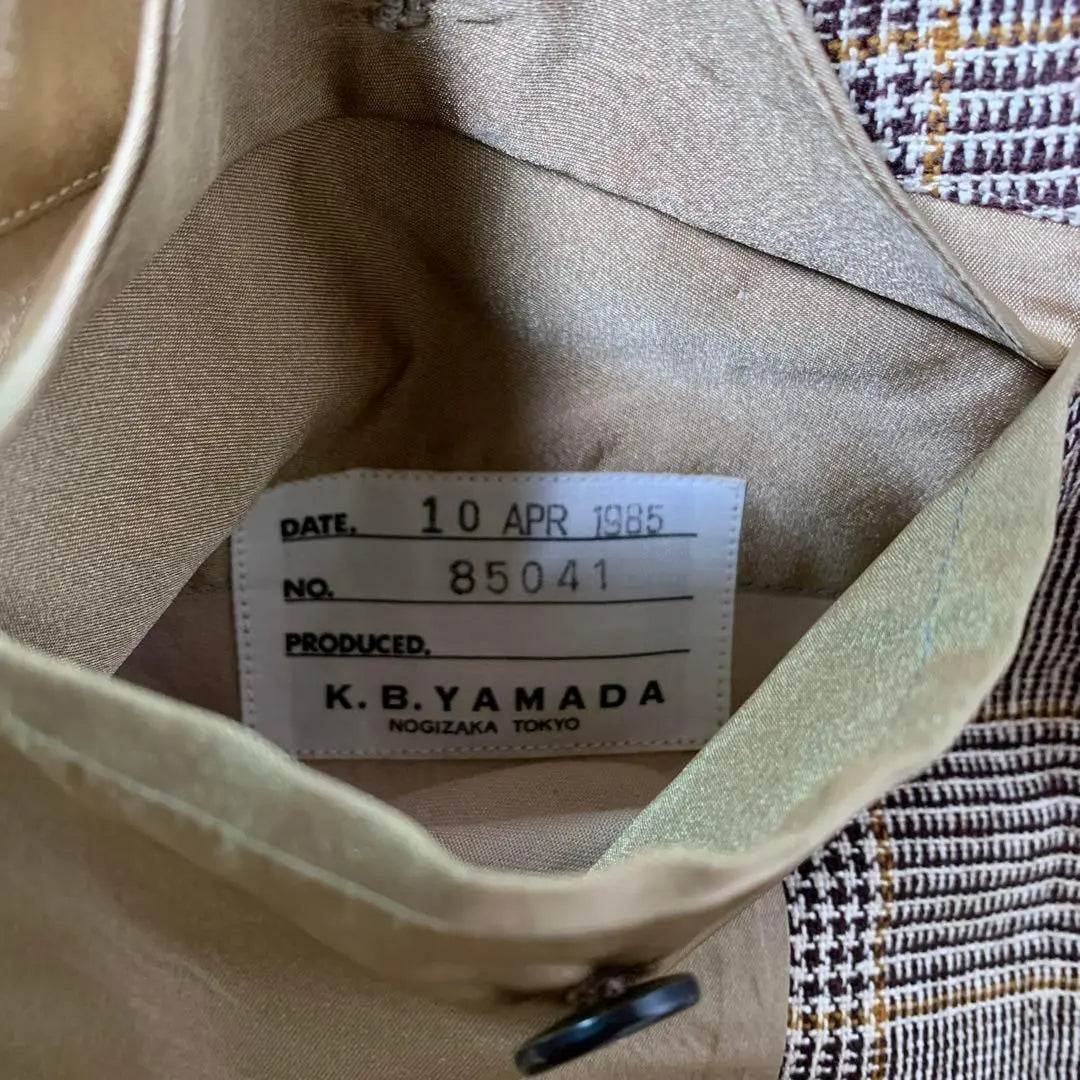 [K.B.YAMADA] Tailored jacket [F] Brown total pattern luxury gentleman