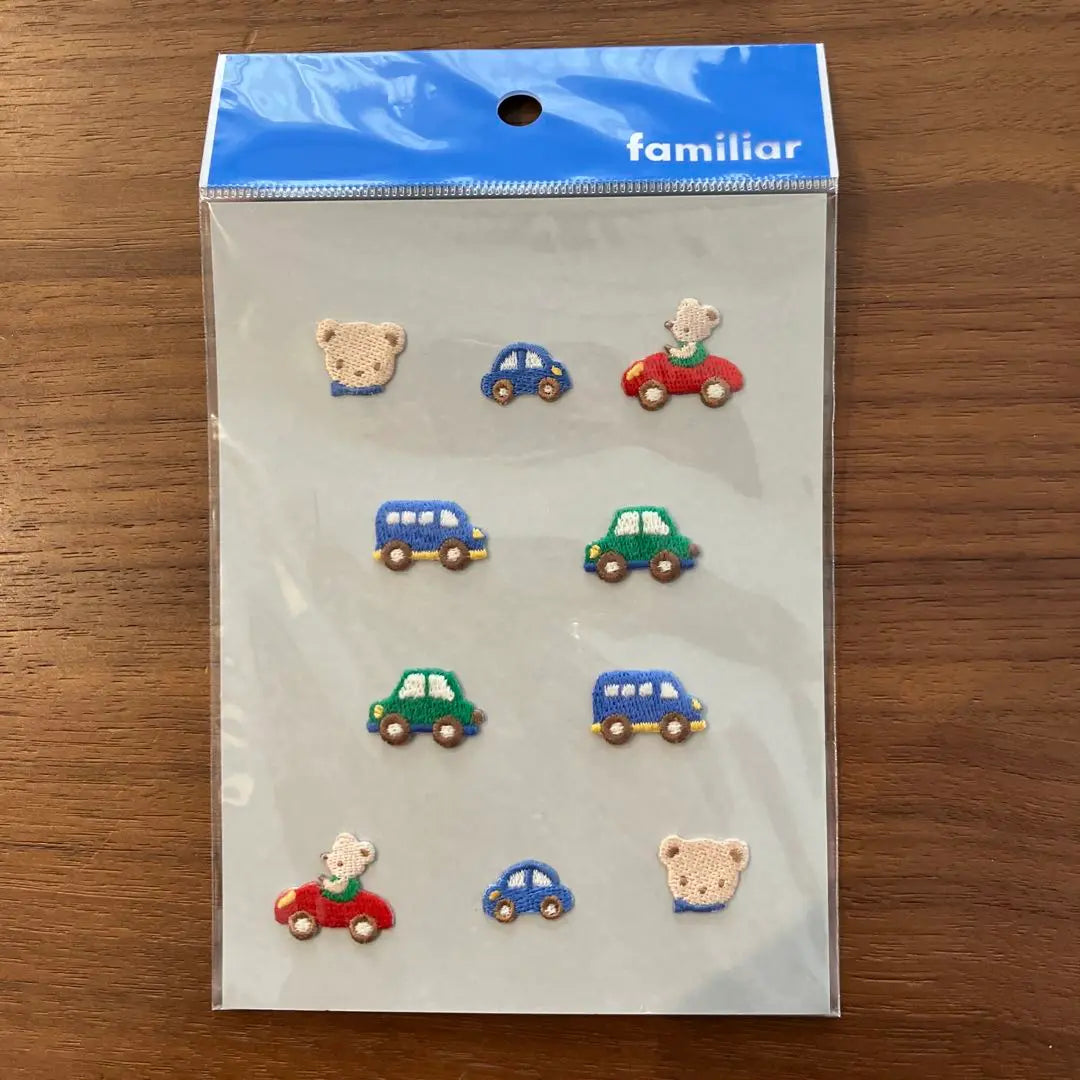 familiar patch set of animals and cars 10 pieces