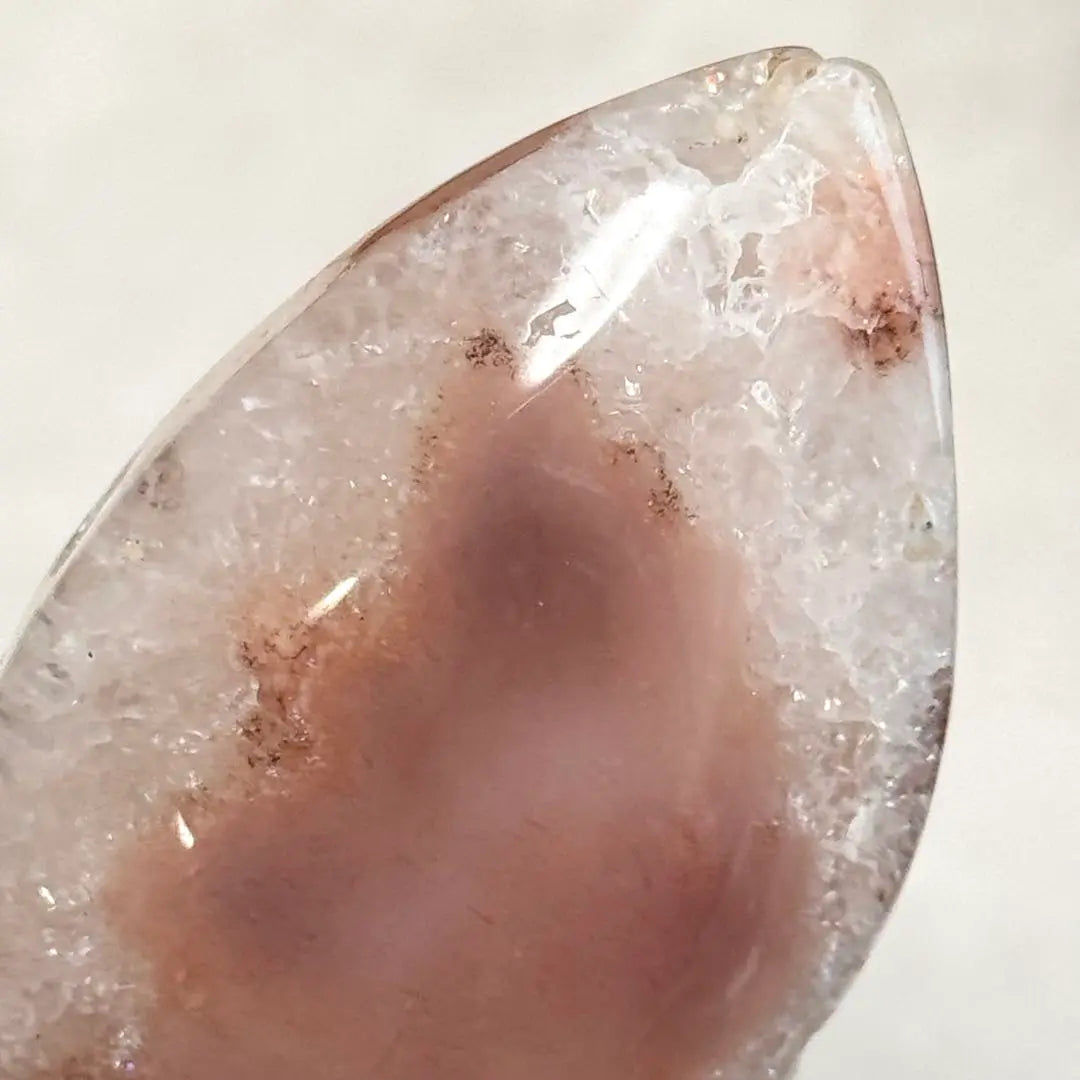 [D089] Zakugira Quartz.*・゜Sakura Agate Droplet Drop Motif Type B