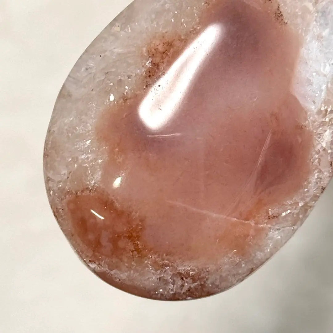 [D089] Zakugira Quartz.*・゜Sakura Agate Droplet Drop Motif Type B