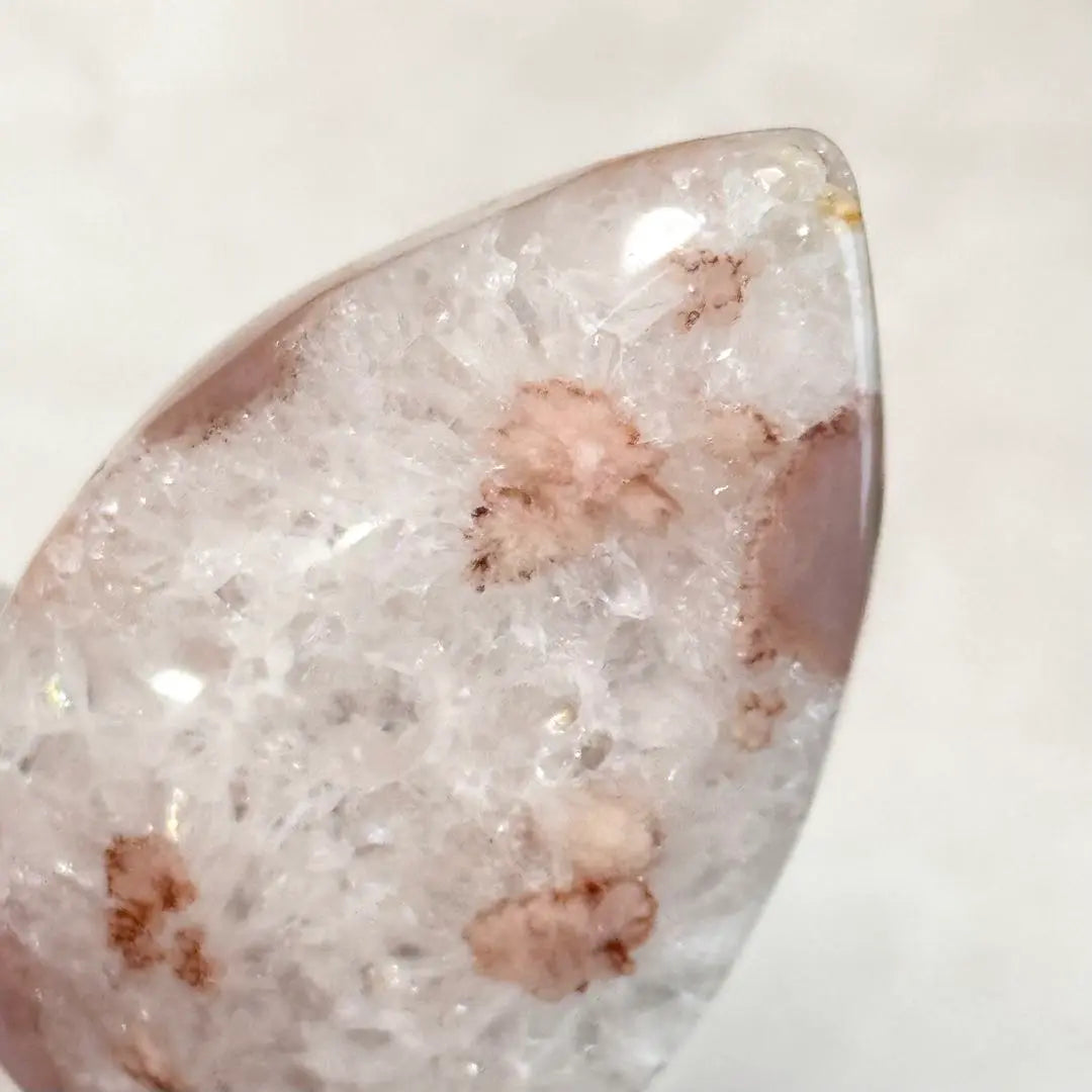 [D089] Zakugira Quartz.*・゜Sakura Agate Droplet Drop Motif Type B