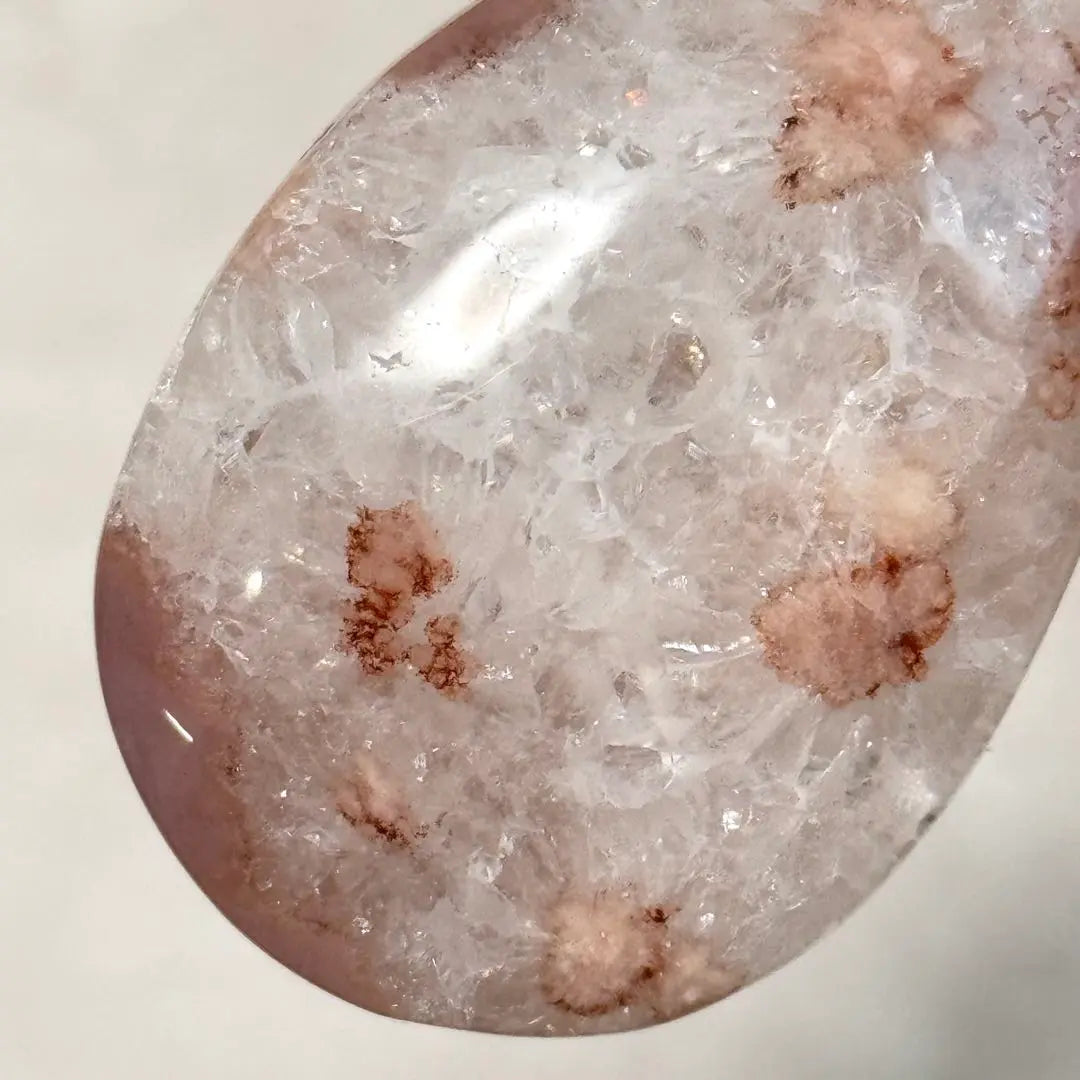 [D089] Zakugira Quartz.*・゜Sakura Agate Droplet Drop Motif Type B