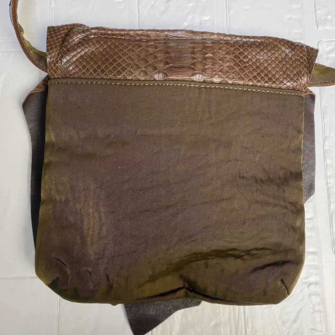 UINDONN Waist Pouch Brown Leather Python Snake Leather Genuine Leather