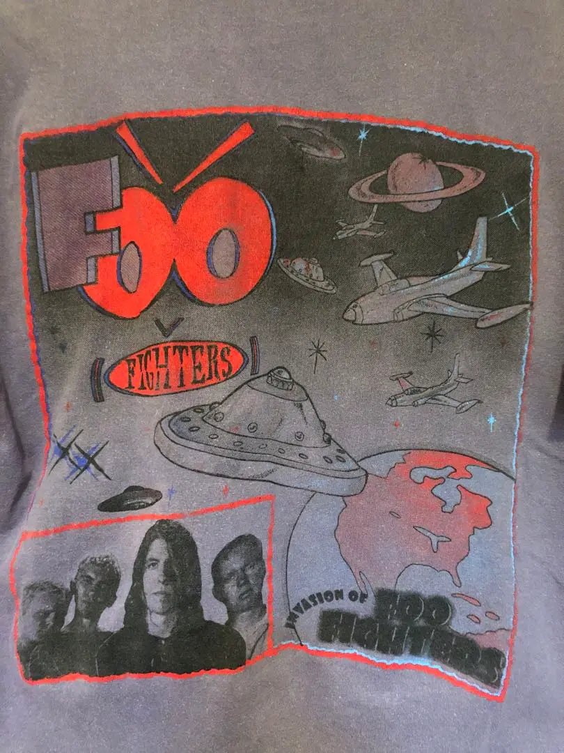 Camiseta vintage de Foo Fighters, banda de rock Nirvana