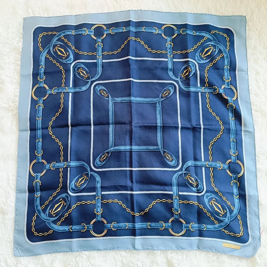 Vintage Cartier scarf les multibelles Cartes | ヴィンテージ　カルティエ　スカーフ　les multibelles Cartes