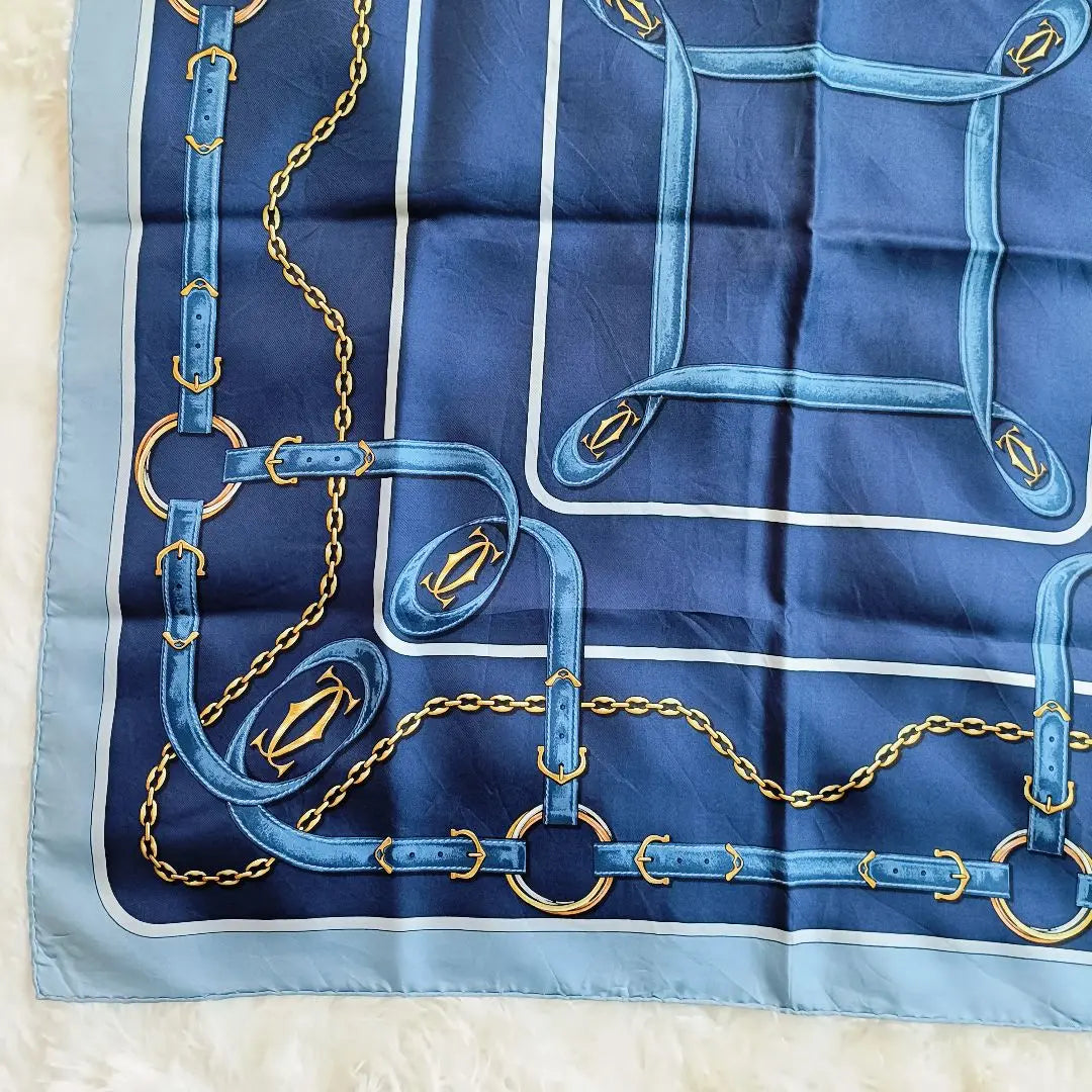 Vintage Cartier scarf les multibelles Cartes | ヴィンテージ　カルティエ　スカーフ　les multibelles Cartes