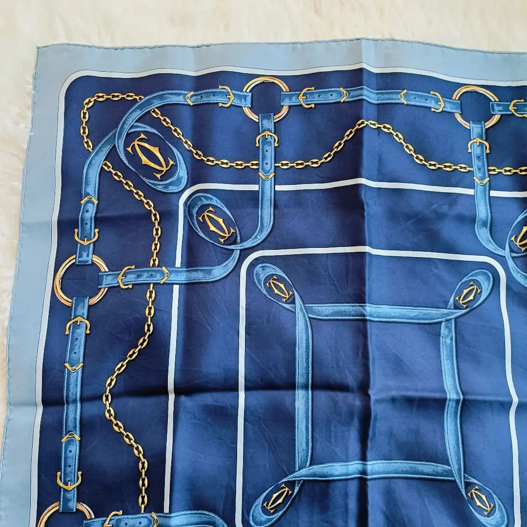 Vintage Cartier scarf les multibelles Cartes | ヴィンテージ　カルティエ　スカーフ　les multibelles Cartes