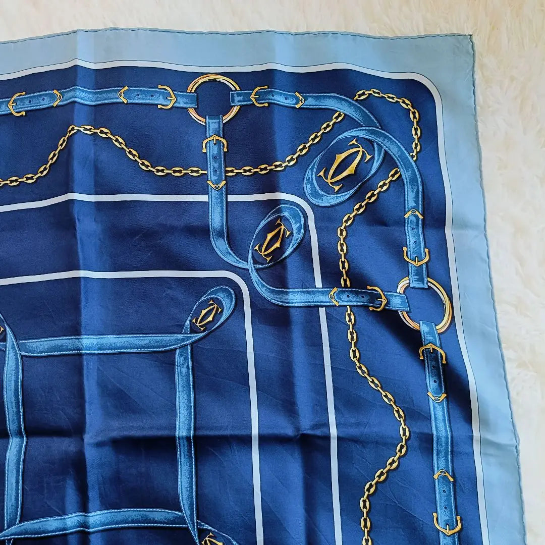 Vintage Cartier scarf les multibelles Cartes | ヴィンテージ　カルティエ　スカーフ　les multibelles Cartes