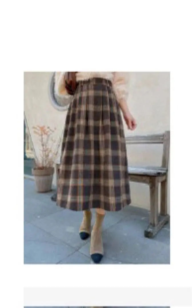 [Price reduction] Check pattern long skirt SHEIN