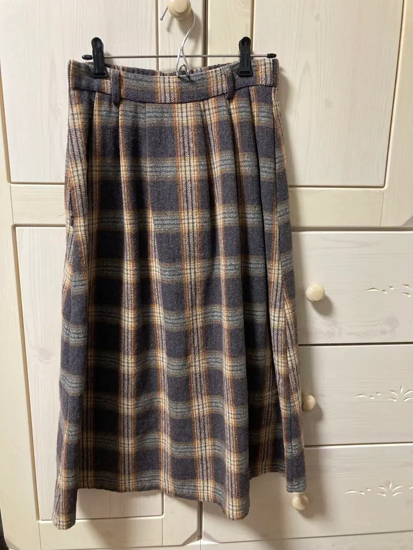 [Price reduction] Check pattern long skirt SHEIN