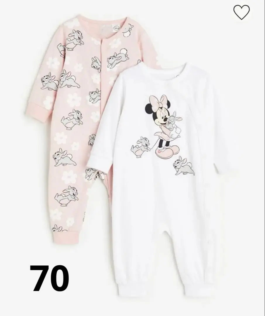 Conjunto de 2 piezas de mameluco de Minnie Mouse de H&amp;M