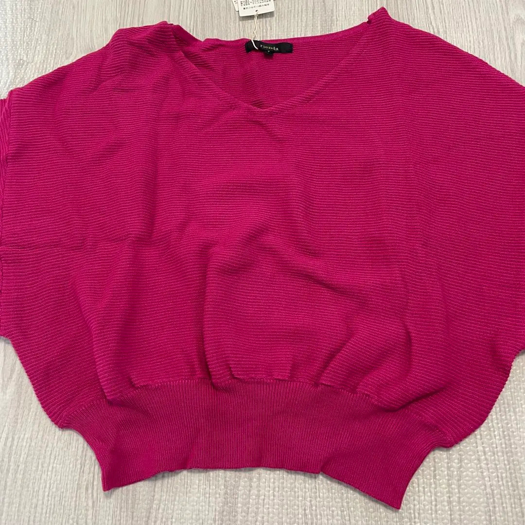 [Unused item] rienda knit dark pink V neck free size