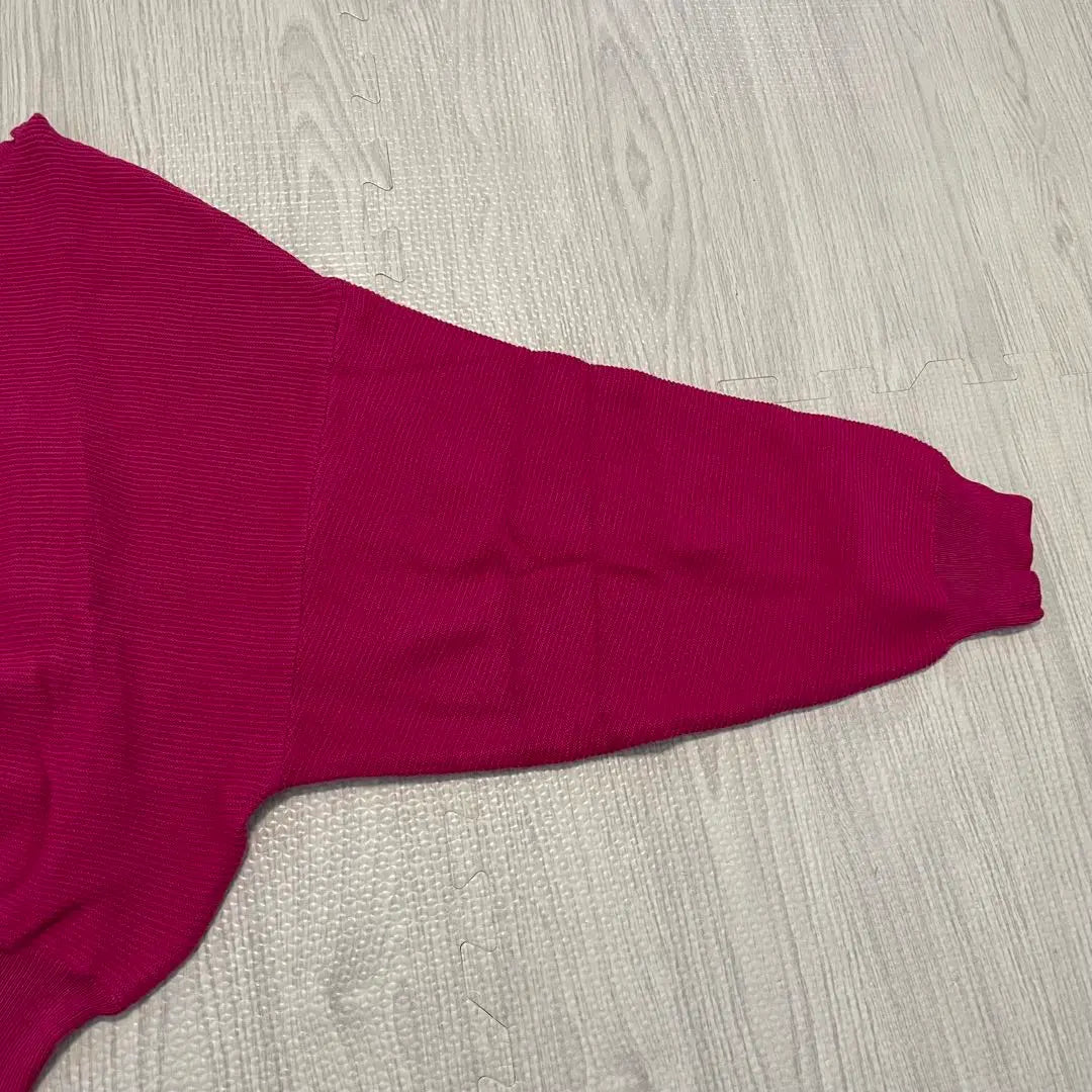 [Unused item] rienda knit dark pink V neck free size