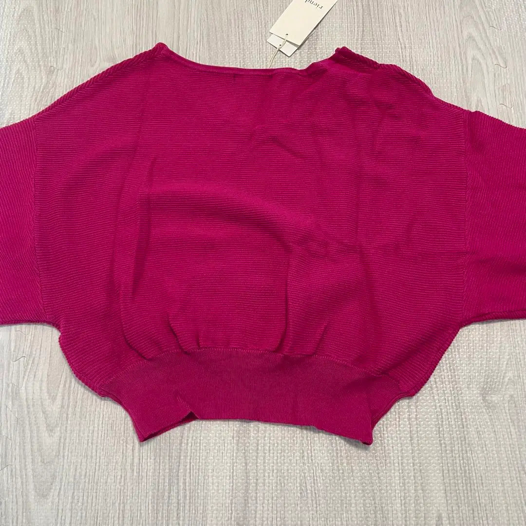 [Unused item] rienda knit dark pink V neck free size