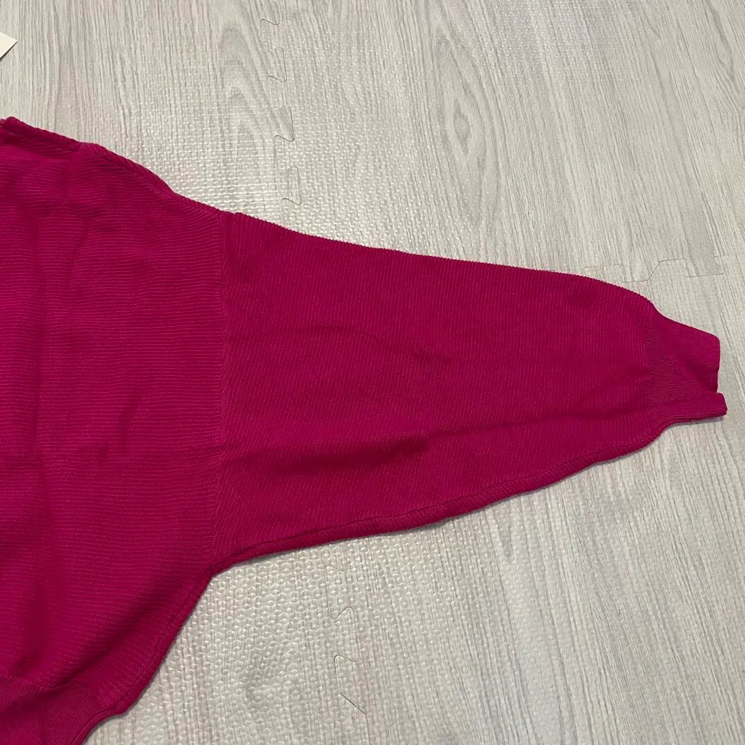 [Unused item] rienda knit dark pink V neck free size