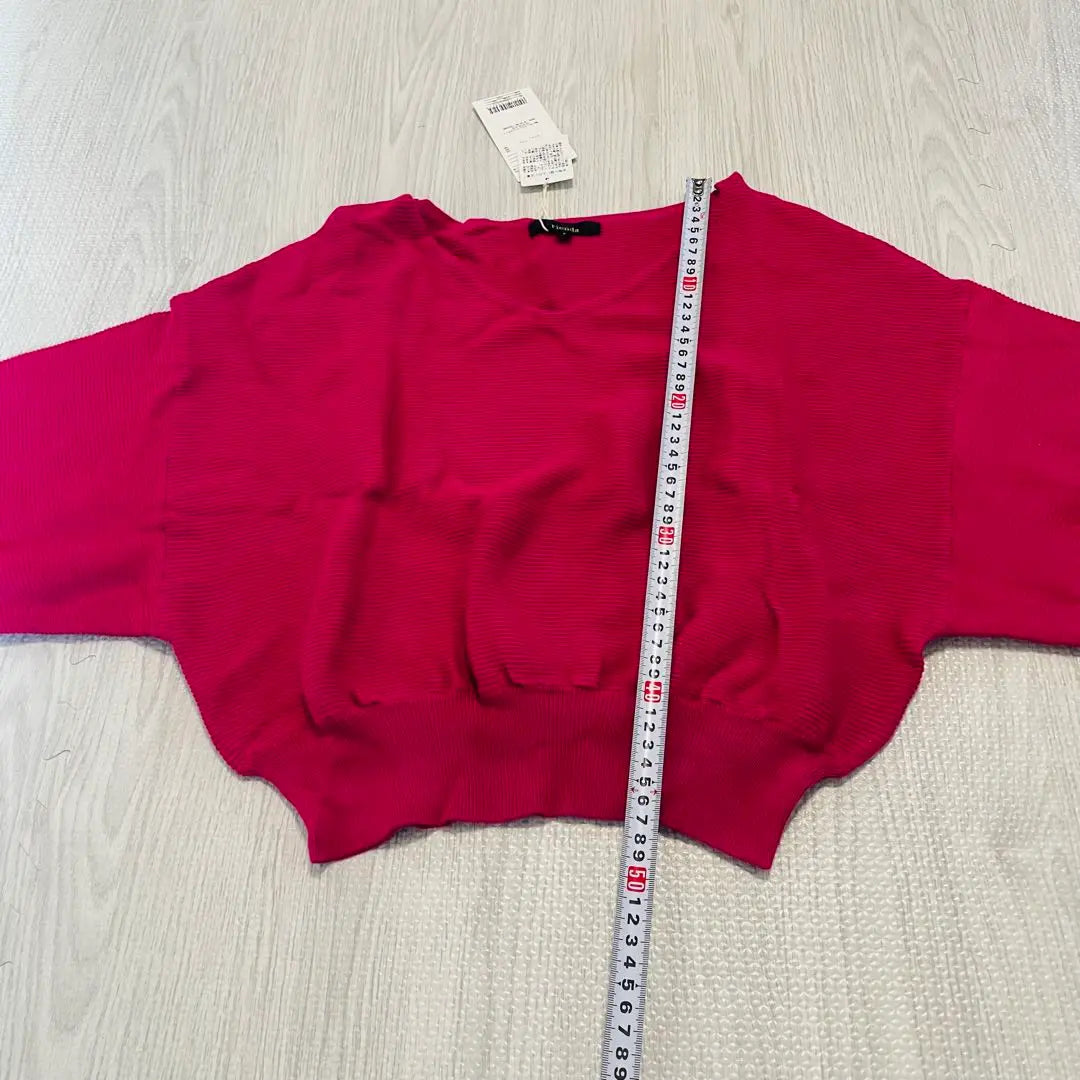 [Unused item] rienda knit dark pink V neck free size