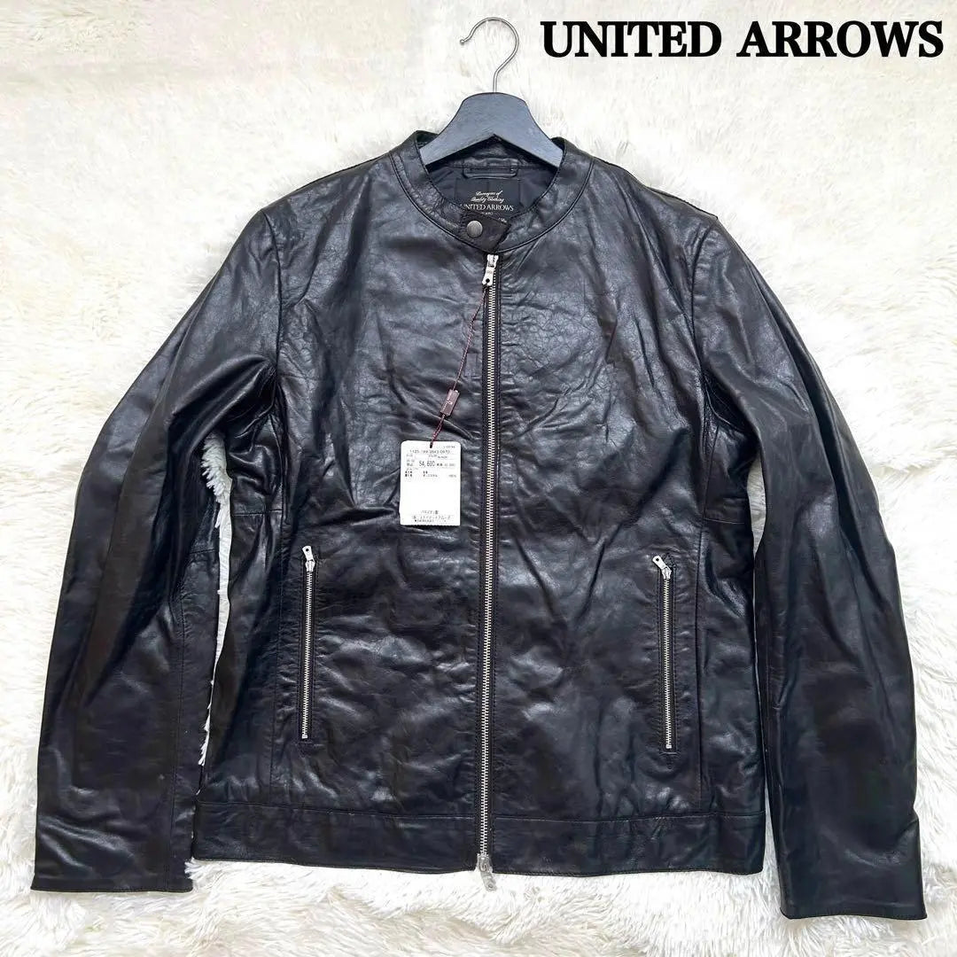 UNITED ARROWS Lamb Leather Single Rider Jacket with Tag L