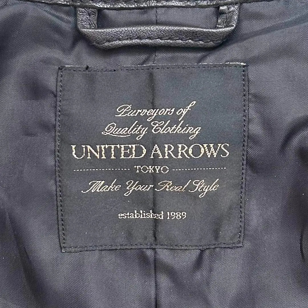 UNITED ARROWS Lamb Leather Single Rider Jacket with Tag L