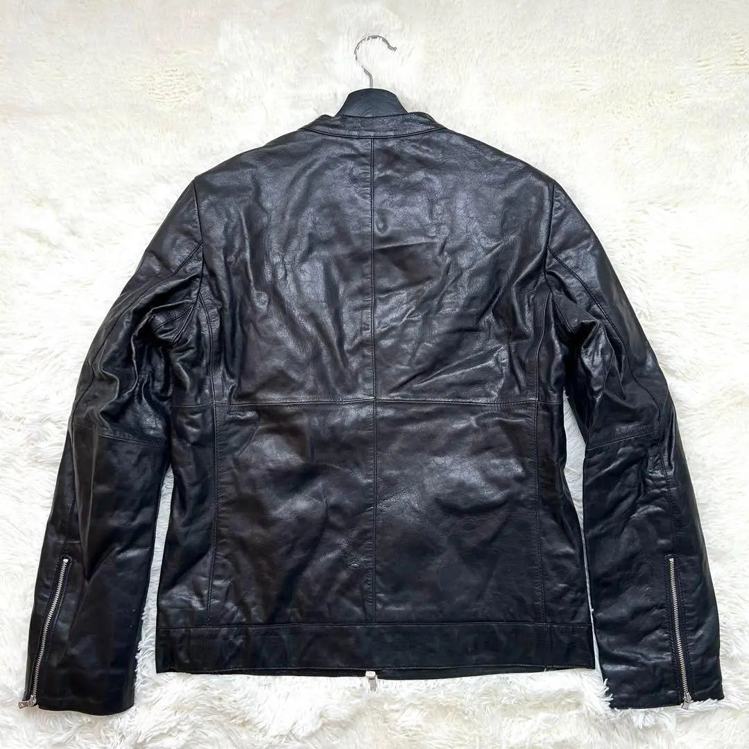 UNITED ARROWS Lamb Leather Single Rider Jacket with Tag L