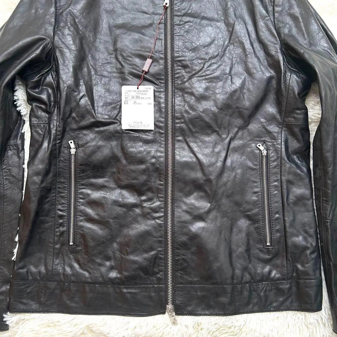 UNITED ARROWS Lamb Leather Single Rider Jacket with Tag L