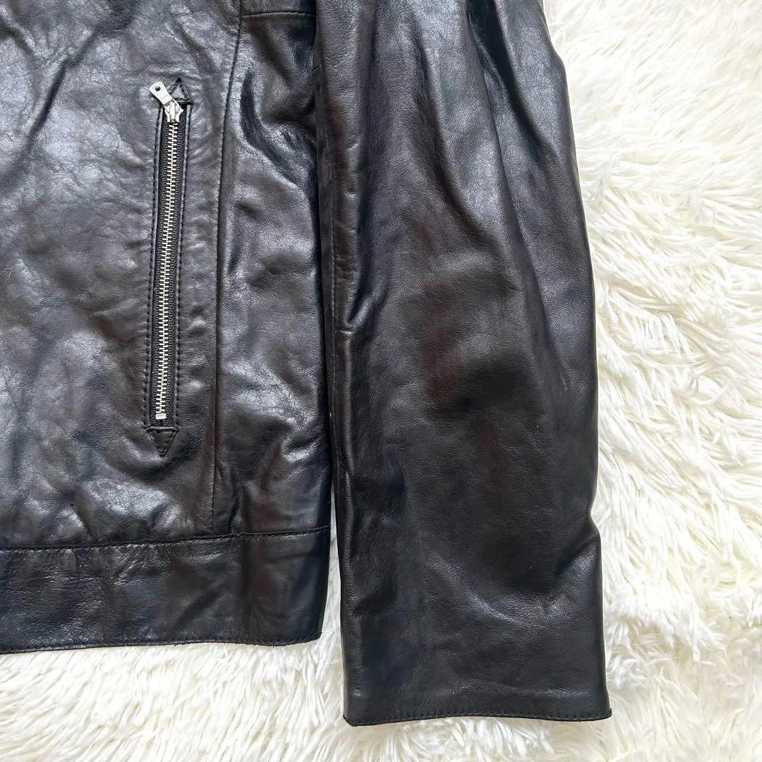 UNITED ARROWS Lamb Leather Single Rider Jacket with Tag L