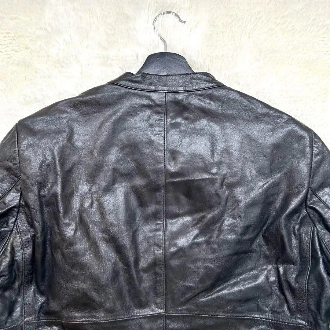 UNITED ARROWS Lamb Leather Single Rider Jacket with Tag L