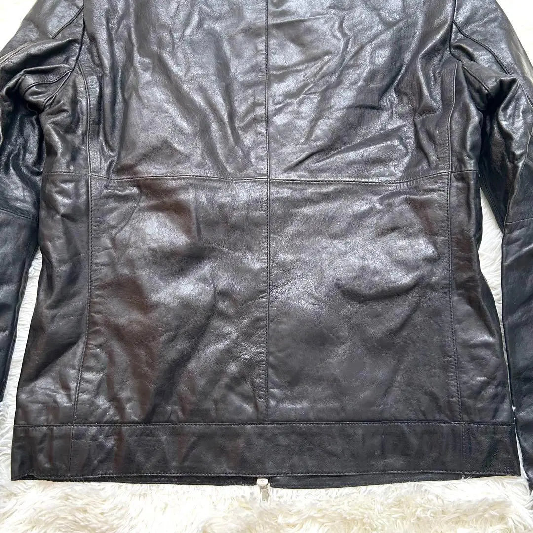 UNITED ARROWS Lamb Leather Single Rider Jacket with Tag L