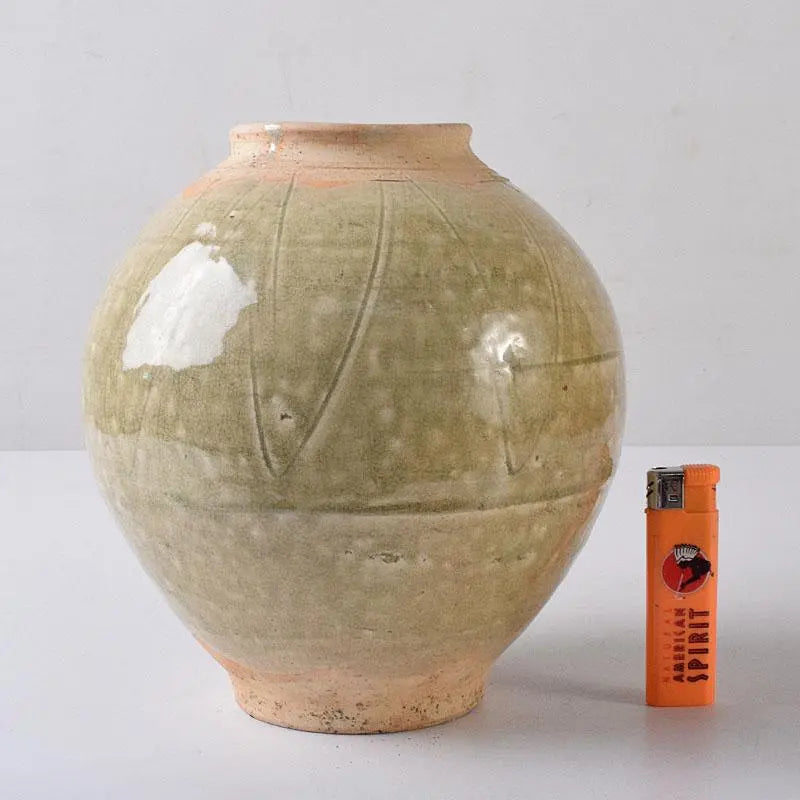 Thai ancient ceramics, Sunkorok, Song Huroku, engraved lined jar, C, R8477H