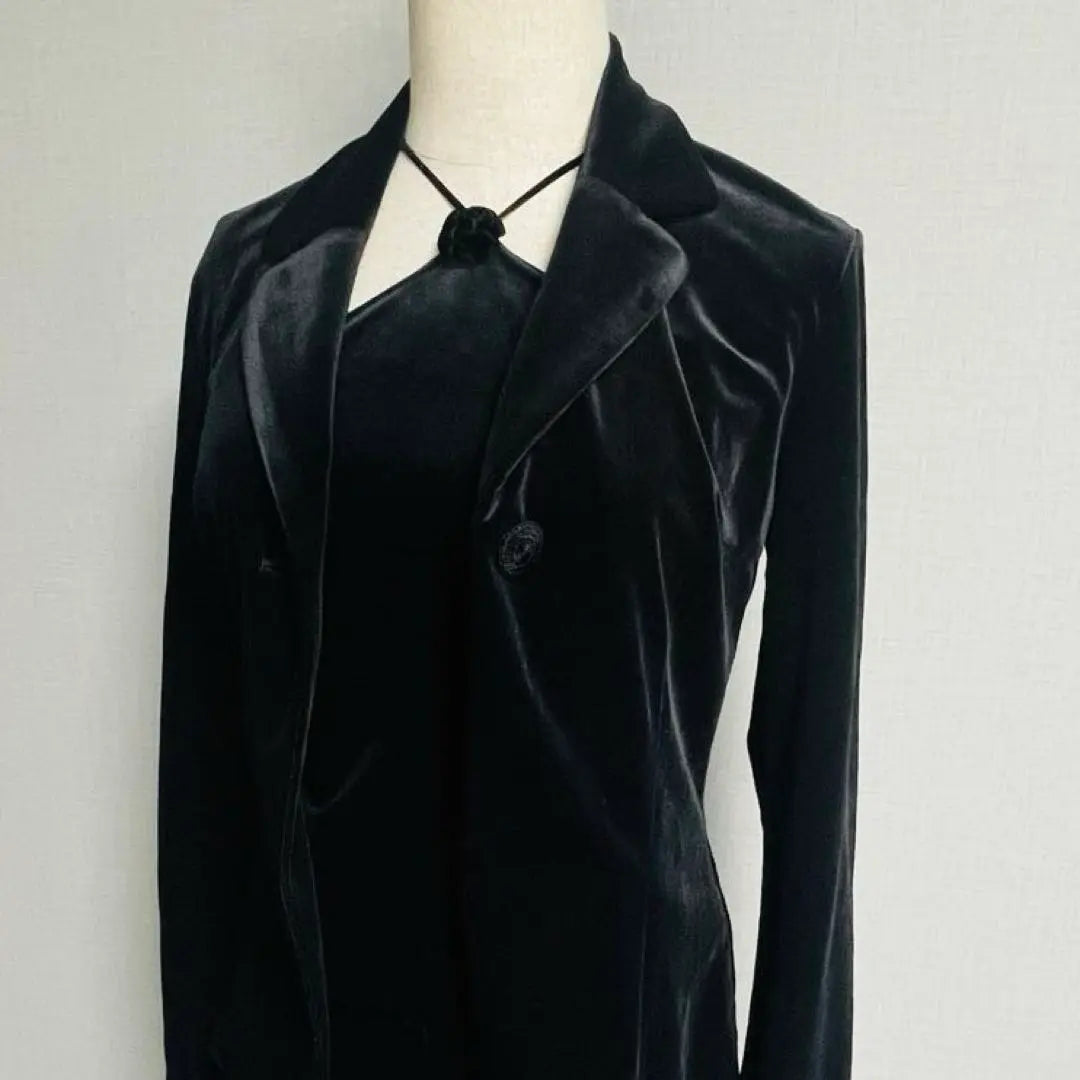 Good condition DRACAENA backless pants suit black velour black set