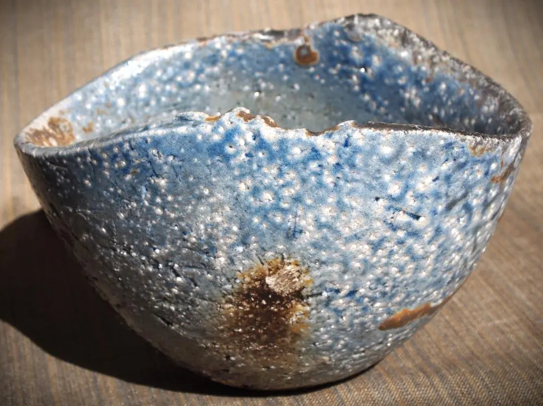 Popular artist ★ Oiwa Tomoyuki [Master: Okizaki Ryuichi] ★ Black Bizen Tea Bowl ★ With Box ★ Cobalt