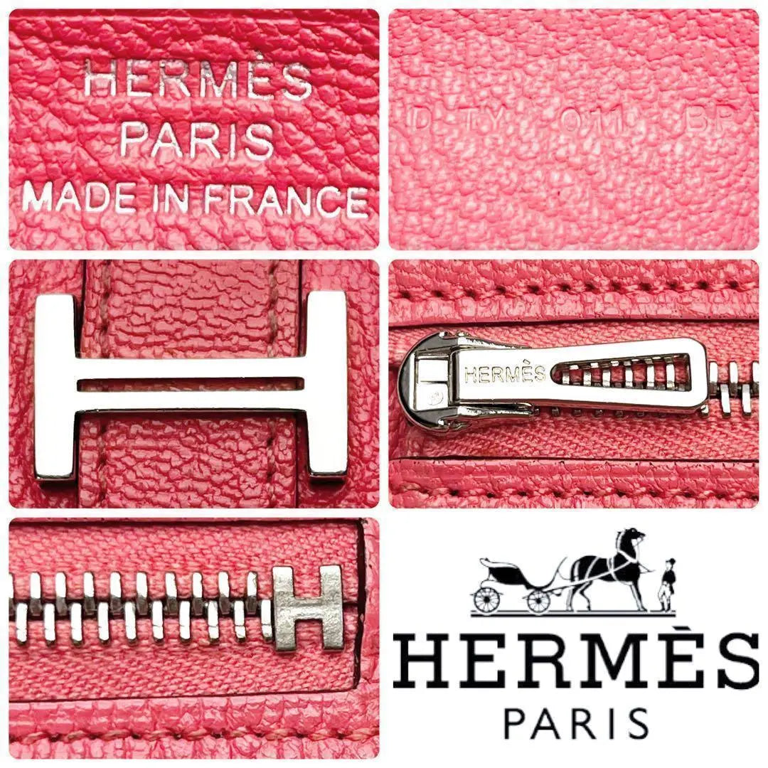 ¡Solo hoy! ¡Buena suerte billetera! Hermes Bean Souffle nuevo, sin usar, producto genuino garantizado 1876 | 本日限り！開運財布！新品未使用エルメス ベアンスフレ正規品保証1876