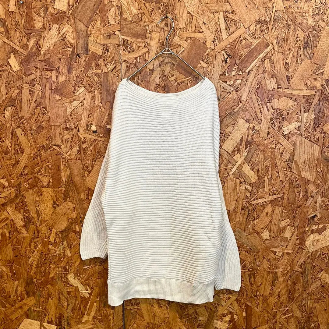 FRAY I.D Knit Sweater Knitted Cotton Mixed White Women's