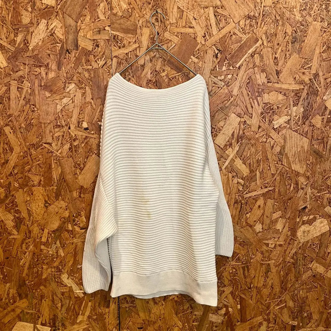 FRAY I.D Knit Sweater Knitted Cotton Mixed White Women's