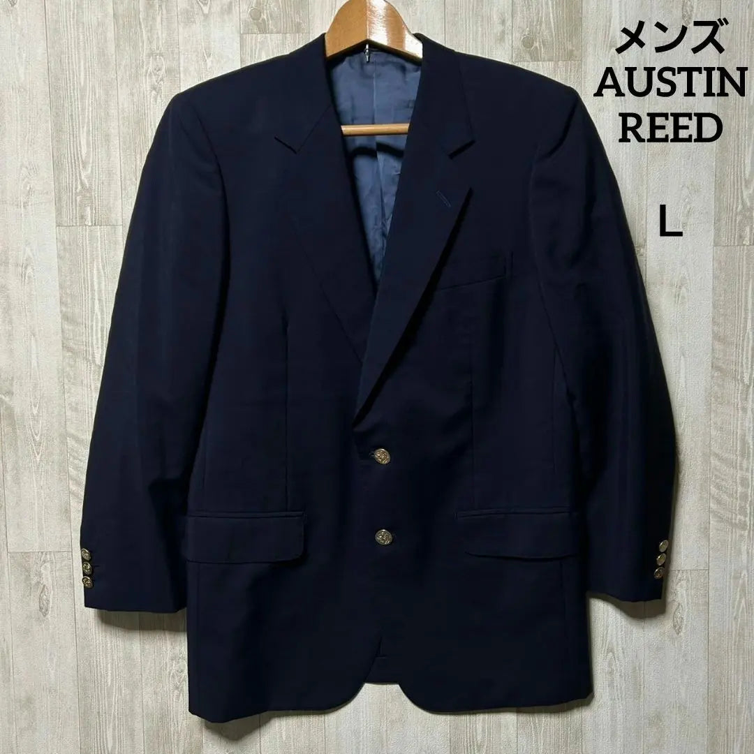 Austin Reed Tailored Jacket Blazer (L) Navy Suit Made in Japan