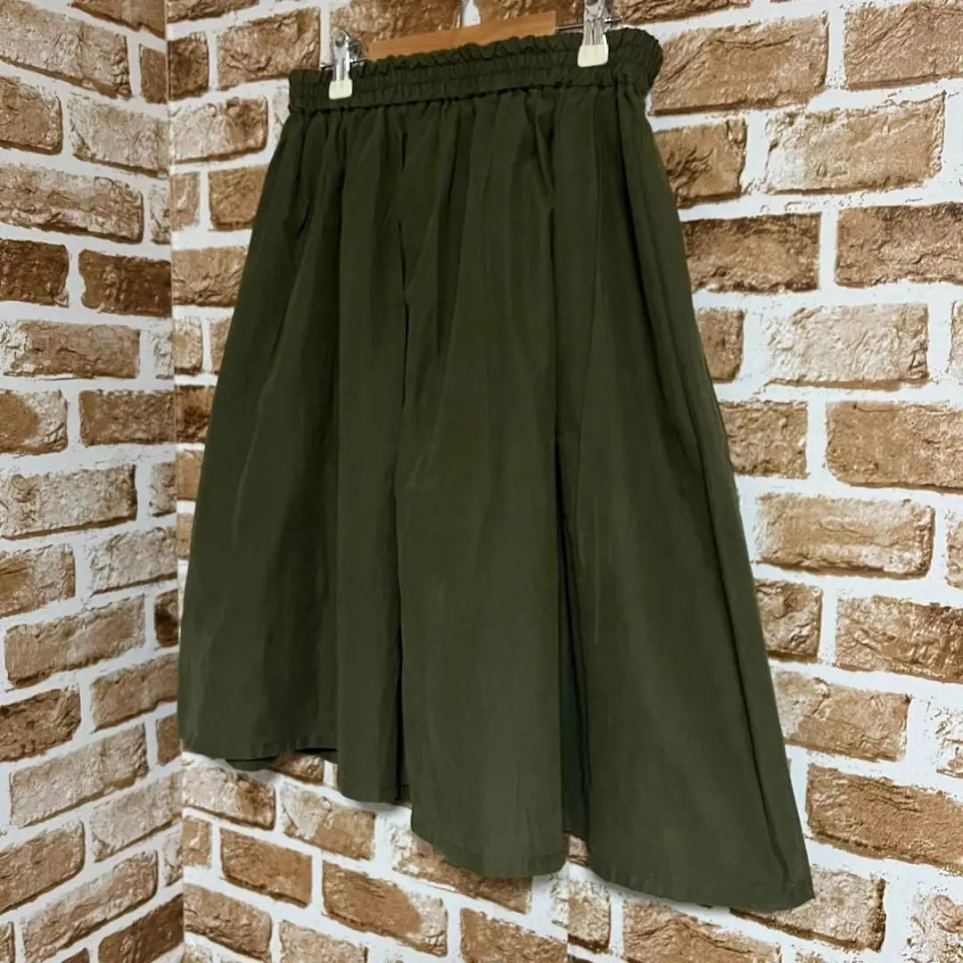 Chao Panic Women's Gathered Skirt Elastic Waist Khaki F | チャオパニック　レディース　ギャザースカート　ウエストゴム　カーキ系　F