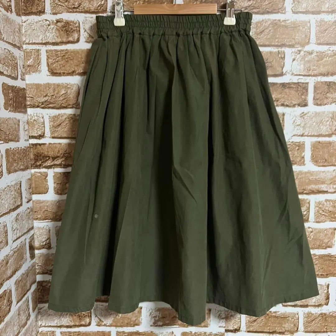 Chao Panic Women's Gathered Skirt Elastic Waist Khaki F | チャオパニック　レディース　ギャザースカート　ウエストゴム　カーキ系　F