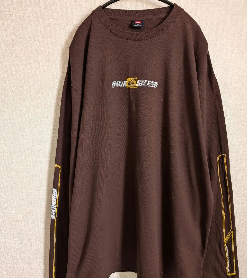 Camiseta larga Quiksilver Old Surf Long T-XL marrón fabricada en EE. UU.