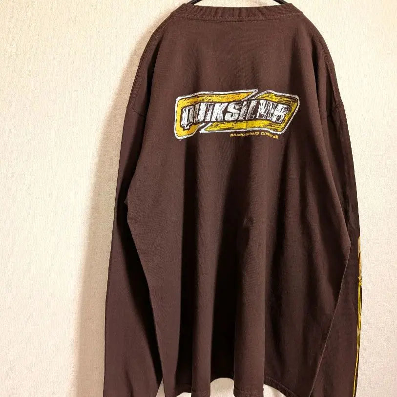 Made in USA★Quiksilver Old Surf Long T-XL Brown