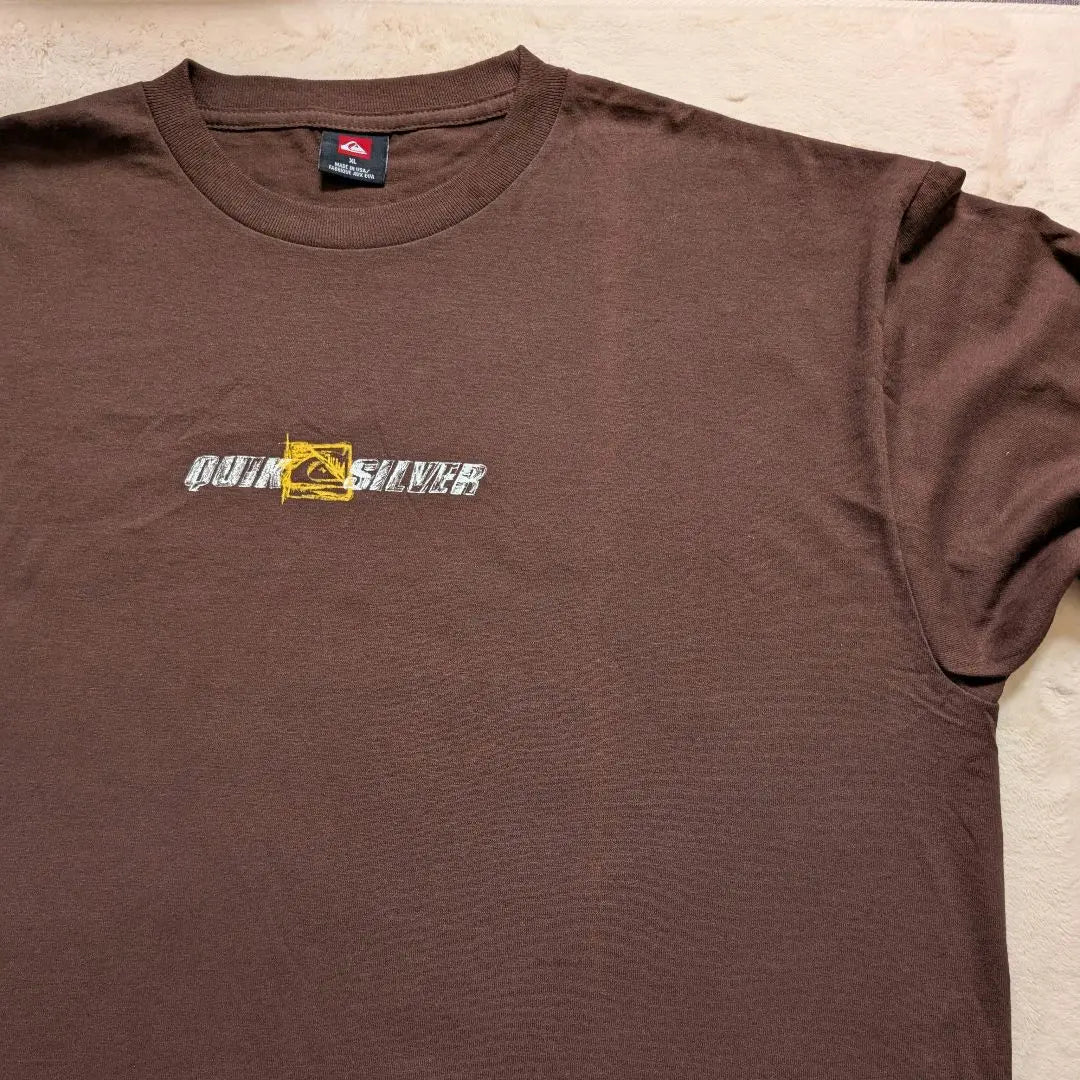 Camiseta larga Quiksilver Old Surf Long T-XL marrón fabricada en EE. UU.