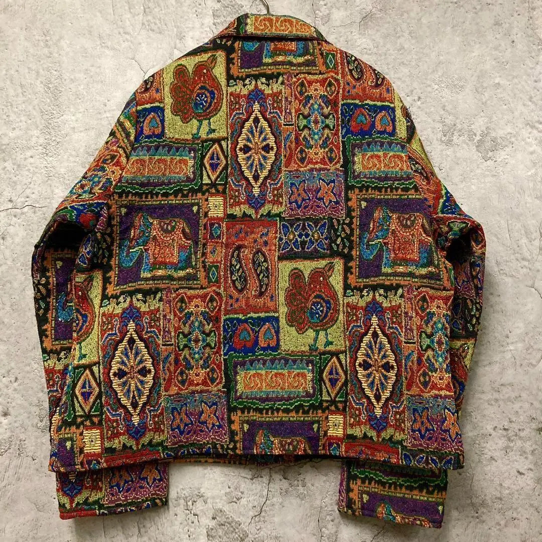 ☆US vintage clothing ☆ Vintage [Ethnic Gobelin Embroidered Paisley Jacket] Men's M