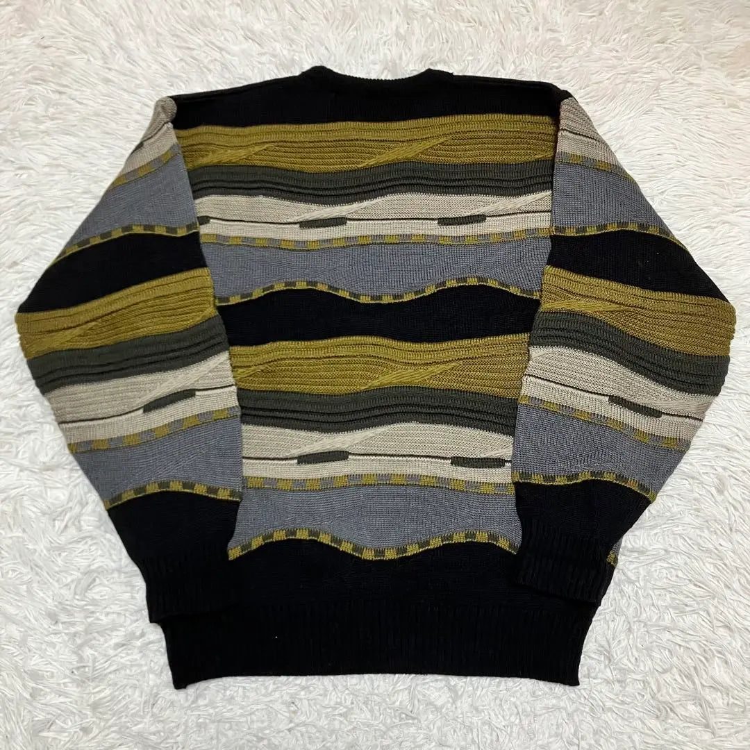 {Pre-owned, good condition, 90s? 》Mosaic design knit sweater men's if