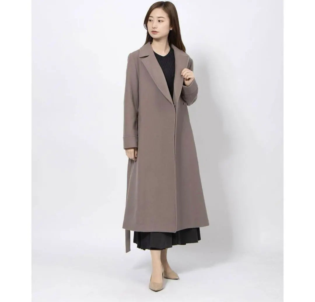 JUSGLITTY✨ Belted Long Coat Mocha Size 1 | JUSGLITTY✨ベルテッドロングコート　モカ　サイズ1