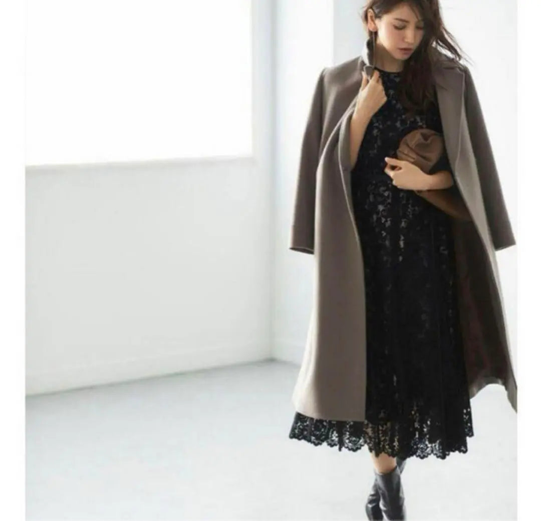 JUSGLITTY✨ Belted Long Coat Mocha Size 1 | JUSGLITTY✨ベルテッドロングコート　モカ　サイズ1