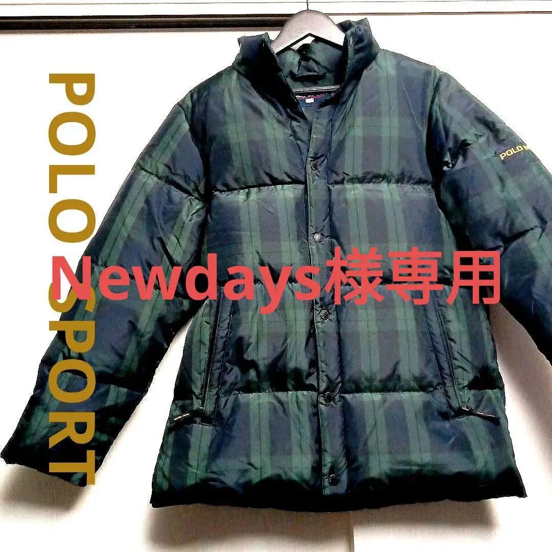 [Extremely beautiful] POLOSPORT Ralph Lauren Tartan Check Down Jacket | 【極美品】POLOSPORTラルフローレン タータンチェック ダウンジャケット